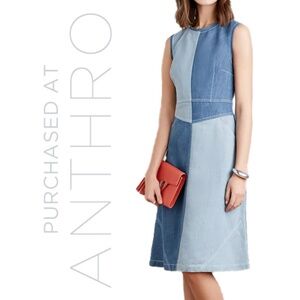 Anthropologie - Holding Horses Patchwork Denim Dress - Size 4